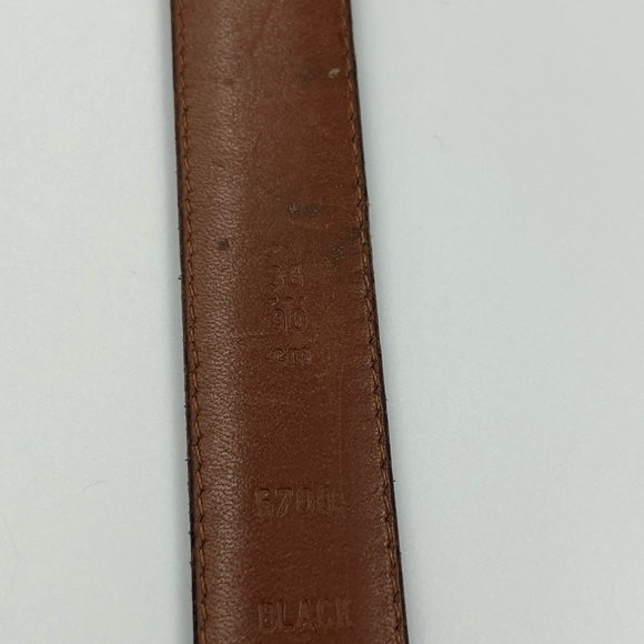 Vintage Coach Men’s Black Leather Brass Hardware Belt Great Condition 36/90 - Picture 6 of 8